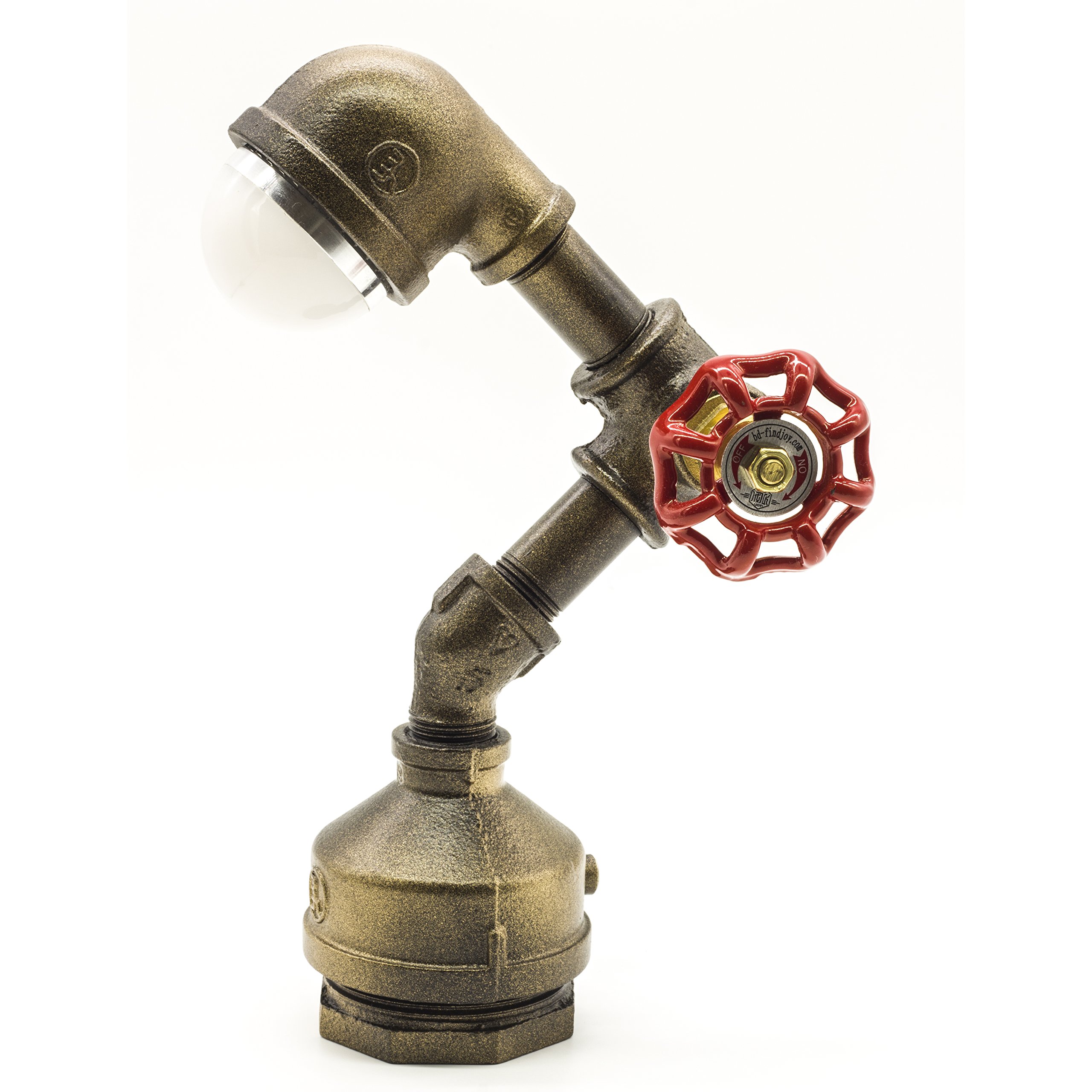 Y-Nut Loft Style Vintage Metal LED Table Lamp, Alfred, Steampunk